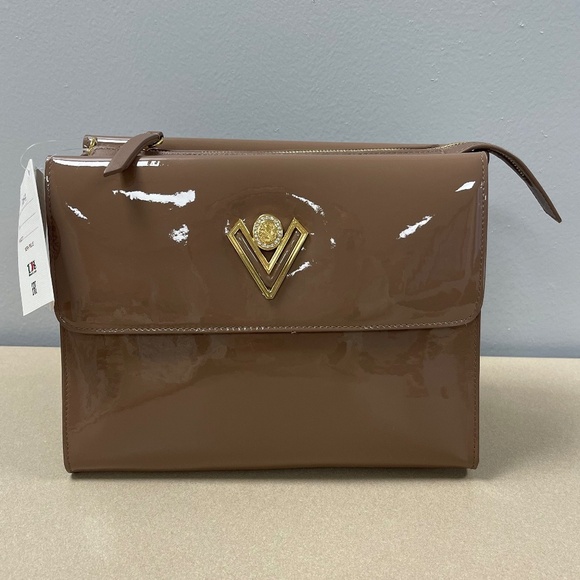 VALENTINO ORLANDI Triple Entry Patent Leather Crossbody - NWT - Picture 1 of 15